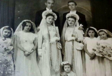 حفل زفاف بنات الصناعي الحاج نديم وفائي في حلب عام 1943