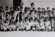 التاريخ السوري المعاصر - طلاب مدرسة الرشيد الإبتدائية في الرقة عام 1974م