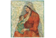 الأم والطفل 13 .. من لوحات الفنان لؤي كيالي عام 1961 (70)