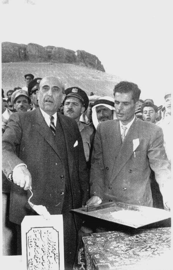 التاريخ السوري المعاصر - شكري القوتلي يضع حجر الأساس لمستشفى يبرود عام 1956