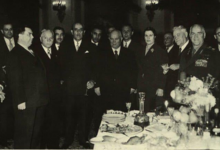 شكري القوتلي في حفل استقبال بالكرملين عام 1956م