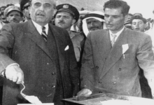 شكري القوتلي يضع حجر الأساس لمستشفى يبرود عام 1956