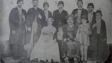 التاريخ السوري المعاصر - عائلة الخواجة يوسف رباط وزوجته وأبنائه في حلب 1870