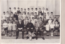 إحدى صفوف مدرسة الإخوة المريميين – معهد شمبانياه في حلب عام 1964