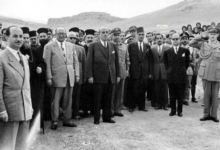 التاريخ السوري المعاصر - شكري القوتلي في احتفال وضع حجر الأساس لمستشفى يبرود عام 1956م (2)