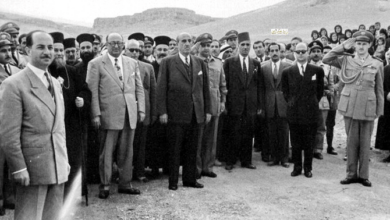 التاريخ السوري المعاصر - شكري القوتلي في احتفال وضع حجر الأساس لمستشفى يبرود عام 1956م (2)