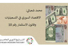 محمد شعباني: الاقتصاد السوري في التسعينيات وقانون الاستثمار رقم 10- المتغيرات والدلالات
