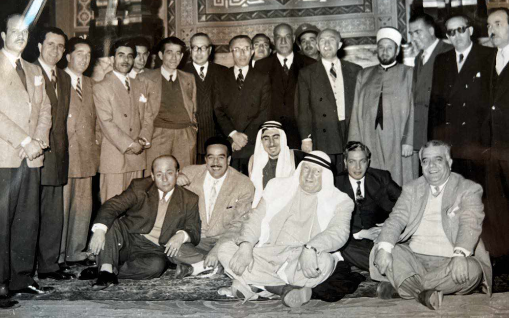 النائب جورج شلهوب ونواب آخرون في مجلس النواب عام 1957