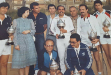 من بطولة بكرة المضرب في دمشق عام 1982