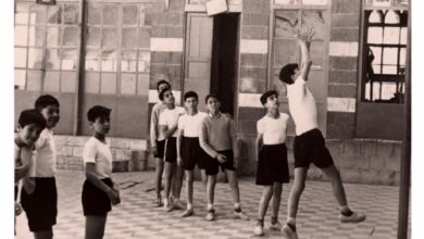 التاريخ السوري المعاصر - درس مادة الرياضة في مدرسة بورسعيد في دمشق 1959م
