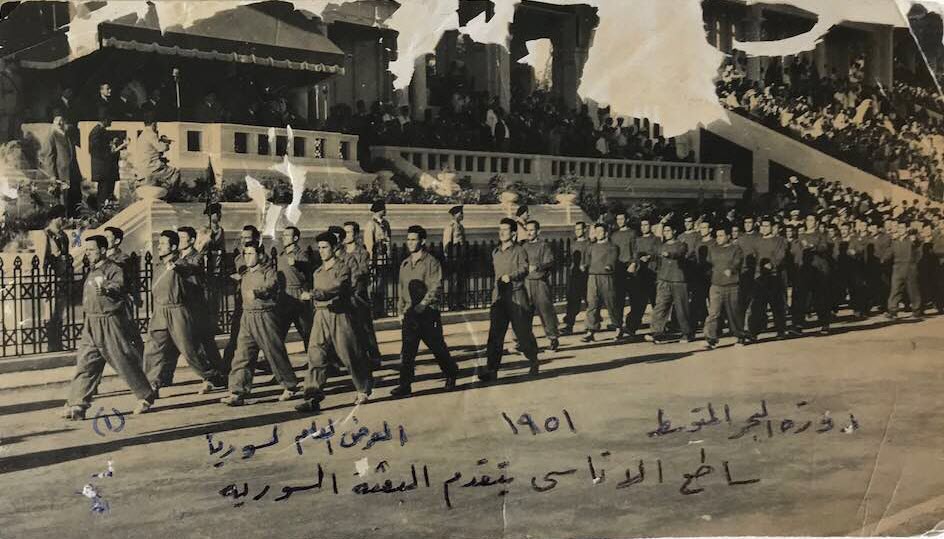 التاريخ السوري المعاصر - ساطع الأتاسي يتقدم البعثة السورية في دورة ألعاب البحر الأبيض المتوسط 1951م