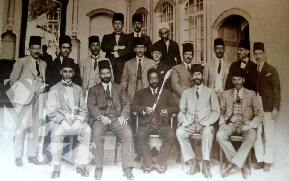 الأمير سعيد الجزائري في الاجتماع العائلي لآل الجزائري في دمشق عام 1922م