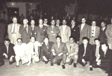 أعضاء نادي خالد بن الوليد في مقر النادي في حمص عام 1958م