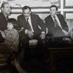 التاريخ السوري المعاصر - محمد الخولي، أحمد عنتر، وموفق الخاني مع مندوب شركة بوينغ في مطار دمشق الدولي 1976م