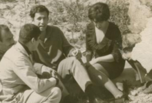 المخرج أحمد أبو سعدة مع الفنانة منى واصف أثناء تصوير فيلم مقلب من المكسيك