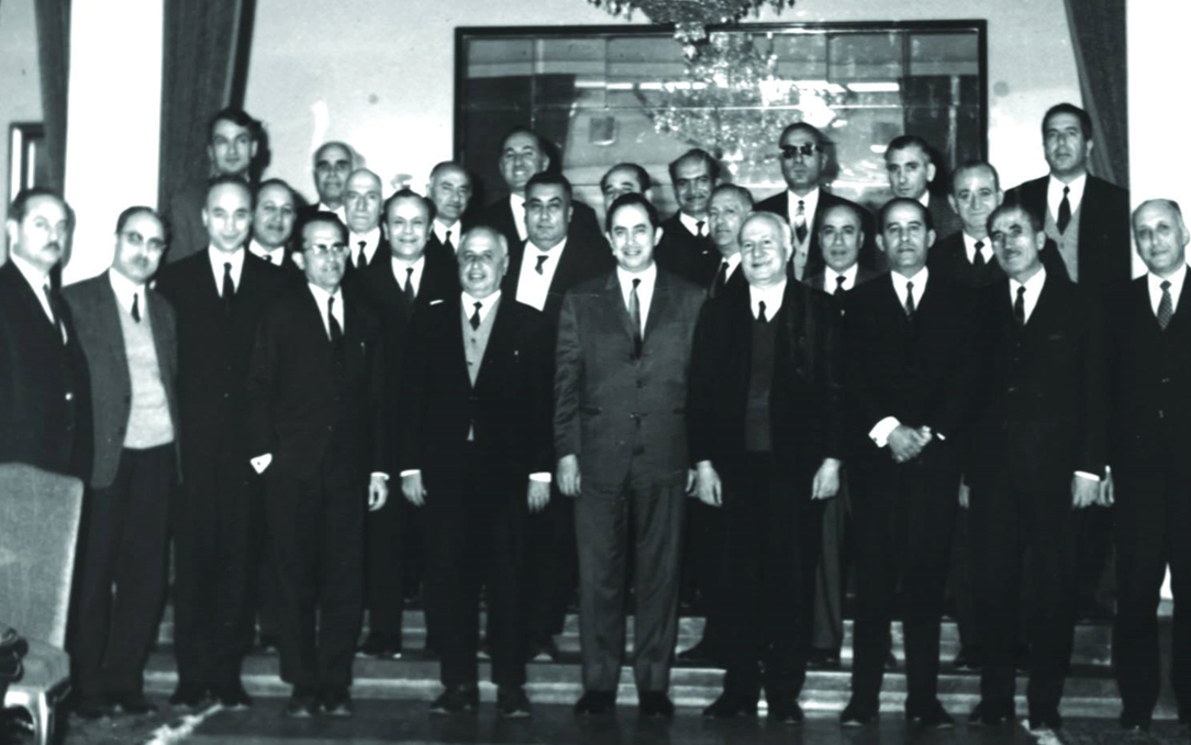 من حفل وداع القاضي توفيق أبو عياش عند إحالته عى التقاعد عام 1969