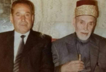 الحاج محمد جبريني وابنه في حلب عام 1984م