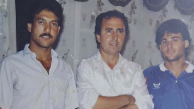 مالك شكوحي حارس المنتخب الوطني ومناف رمضان في اللاذقية عام 1987
