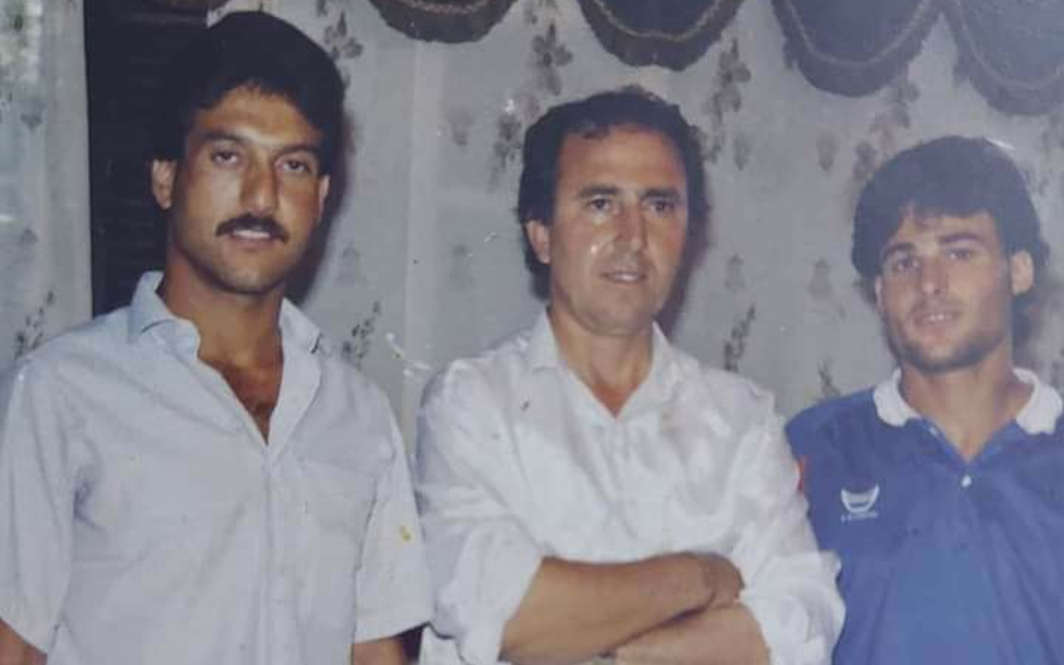 مالك شكوحي حارس المنتخب الوطني ومناف رمضان في اللاذقية عام 1987