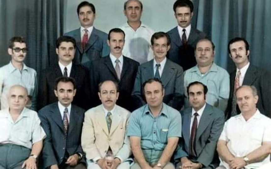 أعضاء أول جمعية حرفية للخياطين في مدينة حلب عام 1973م