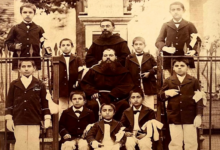 طلاب في مدرسة الشيباني في حلب عام 1901