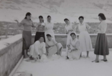 طالبات التمريض والقبالة بدمشق في يوم مثلج من شتاء 1962