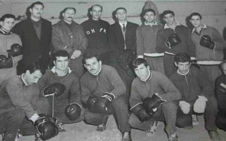 منتخب حمص بالملاكمة في صالة مدرسة عمر بن الخطاب عام 1969م