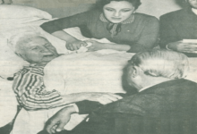 شكري القوتلي في زيارة فارس الخوري في مشفى المجتهد عام 1961م