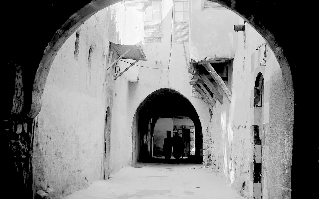 حارة الصدرانية في حي ساروجة بدمشق عام 1953