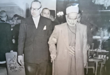 معروف الدواليبي وعبدو المصري في القصر الجمهوري عام 1955