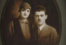 فاضل الكواكبي وزوجته في حلب عام 1920