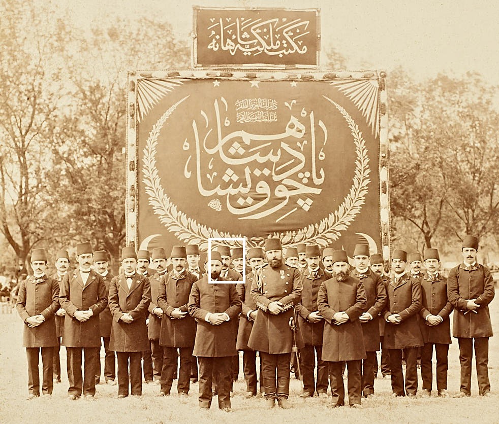 هاشم الأتاسي في الكلية الملكية الشاهانية - المصدر: فارس الأتاسي - أرشيف جامعة اسطنبول