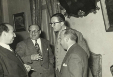 صبري العسلي ووزراء في حكومته الأولى عام 1954