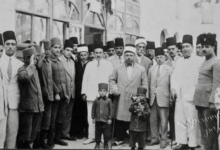 أثناء زيارة تاج الدين الحسني لدار الايتام في حلب في أربعينيات القرن العشرين