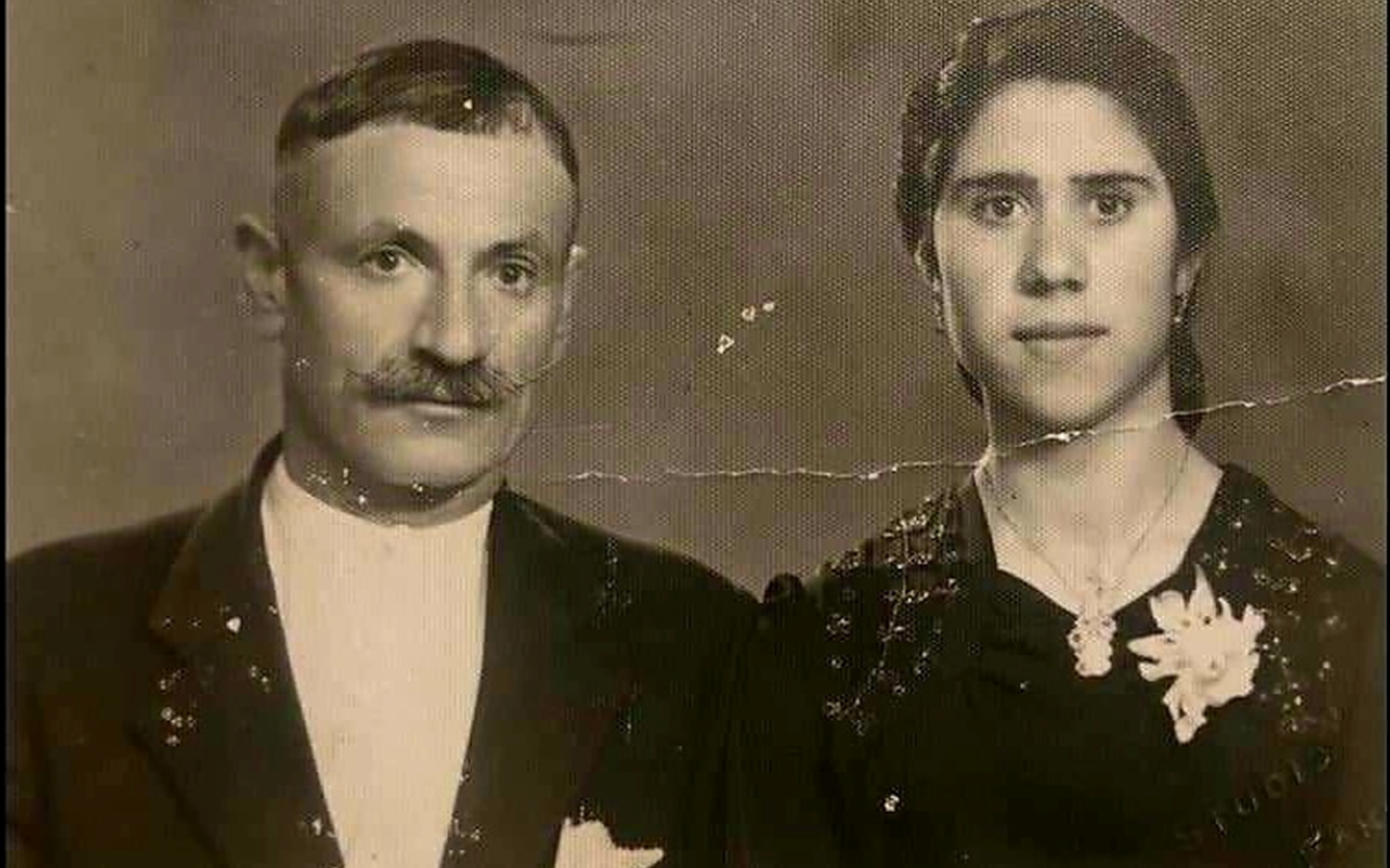 عبو بحي عيسى وزوجته شمة ممونة في الحسكة عام 1950