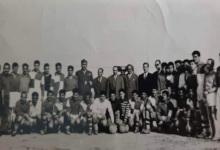 فريق نادي حلب الأهلي والجزيرة الأردني عام 1957م