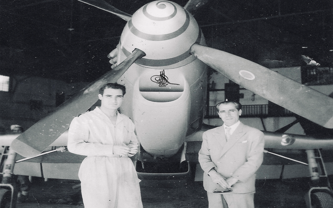 العقيد سراج الدين الشرابي أثناء الدراسة في الكلية الجوية عام 1940