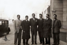 العقيد سراج الدين الشرابي بصحبة نخبة من الضباط السوريين في لندن عام 1960