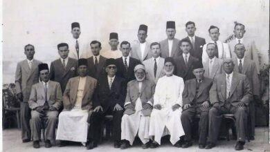 صورة عائلية لآل عفش في لقاء عيد الفطر بحلب عام 1950م