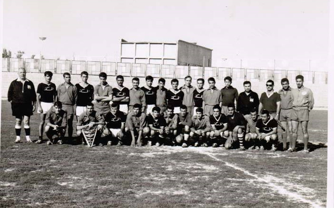 من مباراة نادي قاسيون ونادي الحسكة في الدوري العام لكرة القدم عام 1963