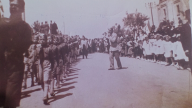 الفرقة الكشفية بإدلب في إحتفال ذكرى الجلاء عام 1947م