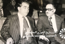 عبد الرحمن خليفاوي وعفيف البهنسي في المتحف الوطني بدمشق عام 1972