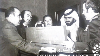 مصطفى طلاس والشيخ محمد بن راشد عام 1974م