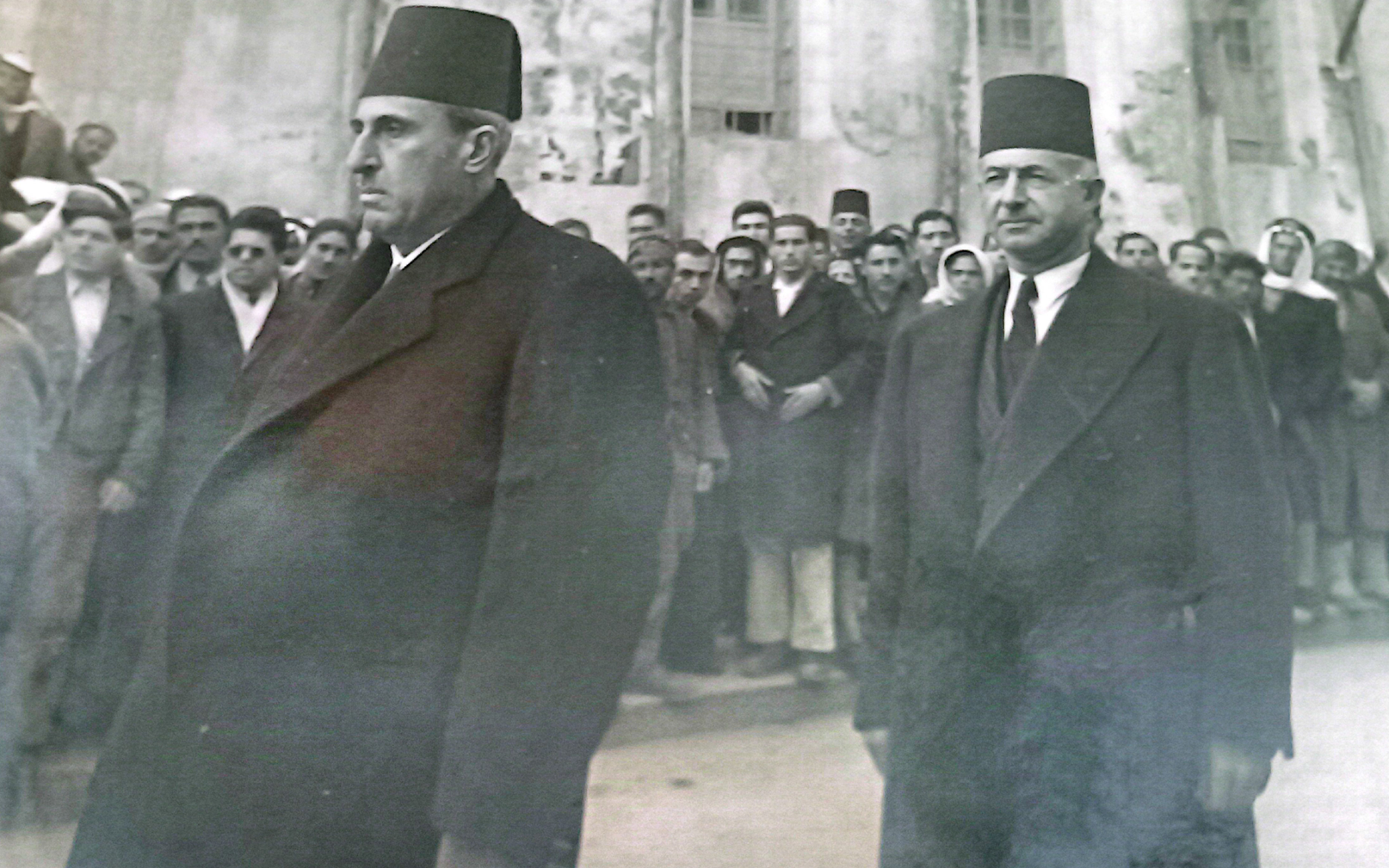 شكري القوتلي وسعد الله الجابري عام 1946
