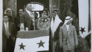 النائب علي حيدر يلقي كلمة أثناء حملته الانتخابية عام 1953م