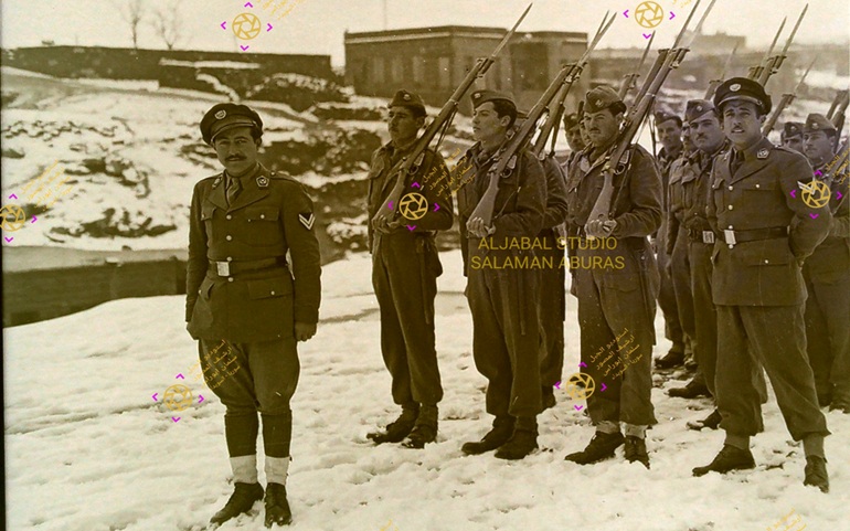 عناصر شرطة السويداء يتدربون في الثلج عام 1953 (1)