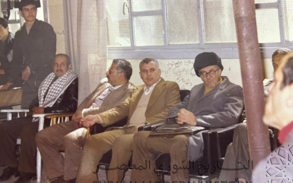 مدرسون في ثانوية دوما للبنين عام 1984م