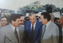 راتب الشلاح في افتتاح المعرض الزراعي الأول في دوما عام 1996م