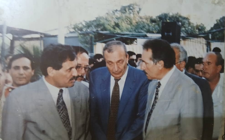 راتب الشلاح في افتتاح المعرض الزراعي الأول في دوما عام 1996م