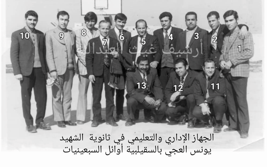 الجهاز الإداري والتعليمي في ثانوية يونس العجي بالسقيلبية